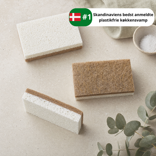 Plastikfri Køkkensvamp i Cellulose – 6 stk. (3 mdr.) – Nordscrub
